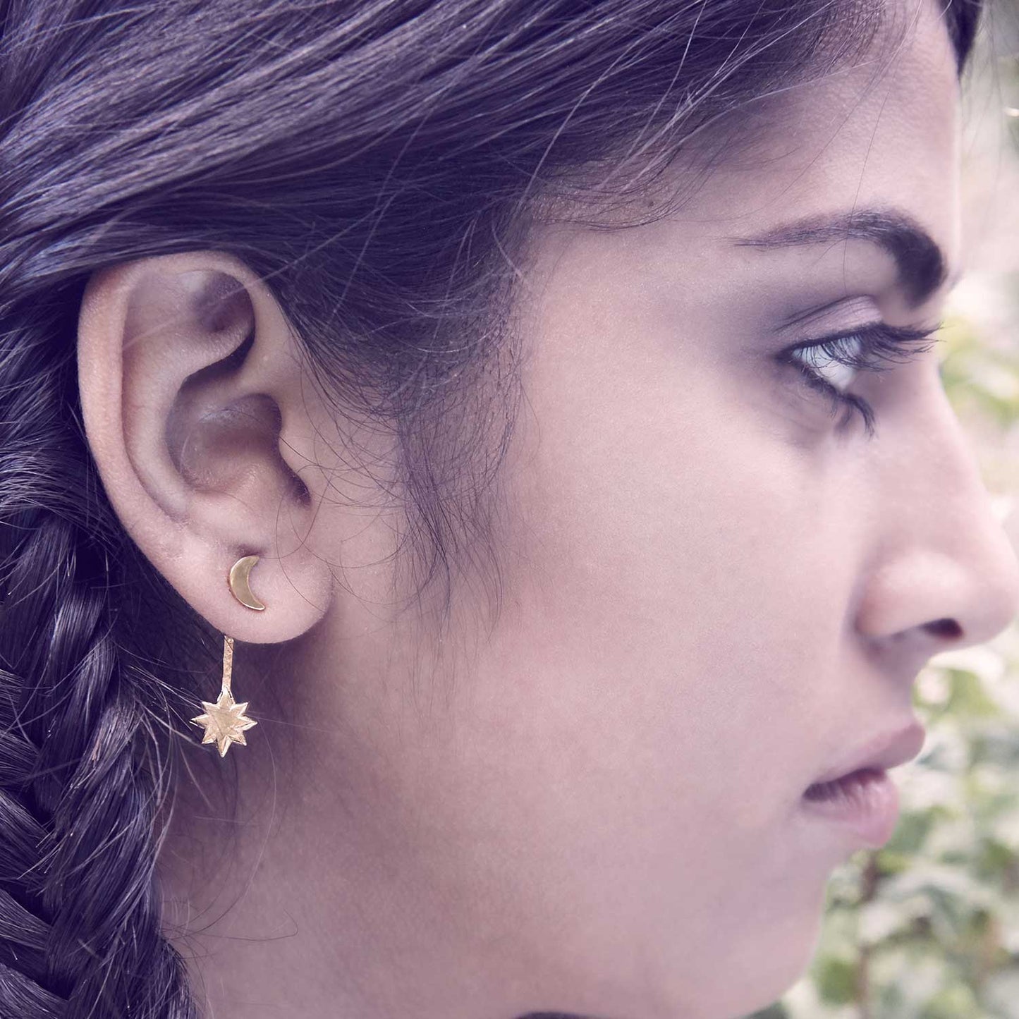 Star and moon earrings