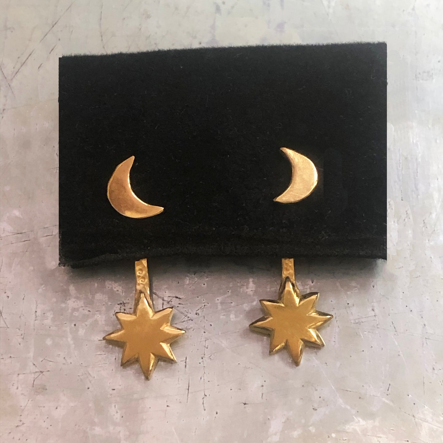 Star and moon earrings