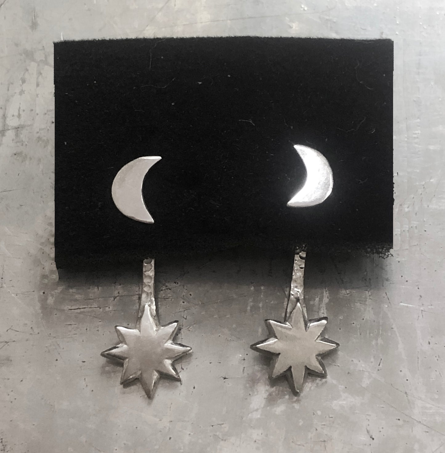 Star and moon earrings