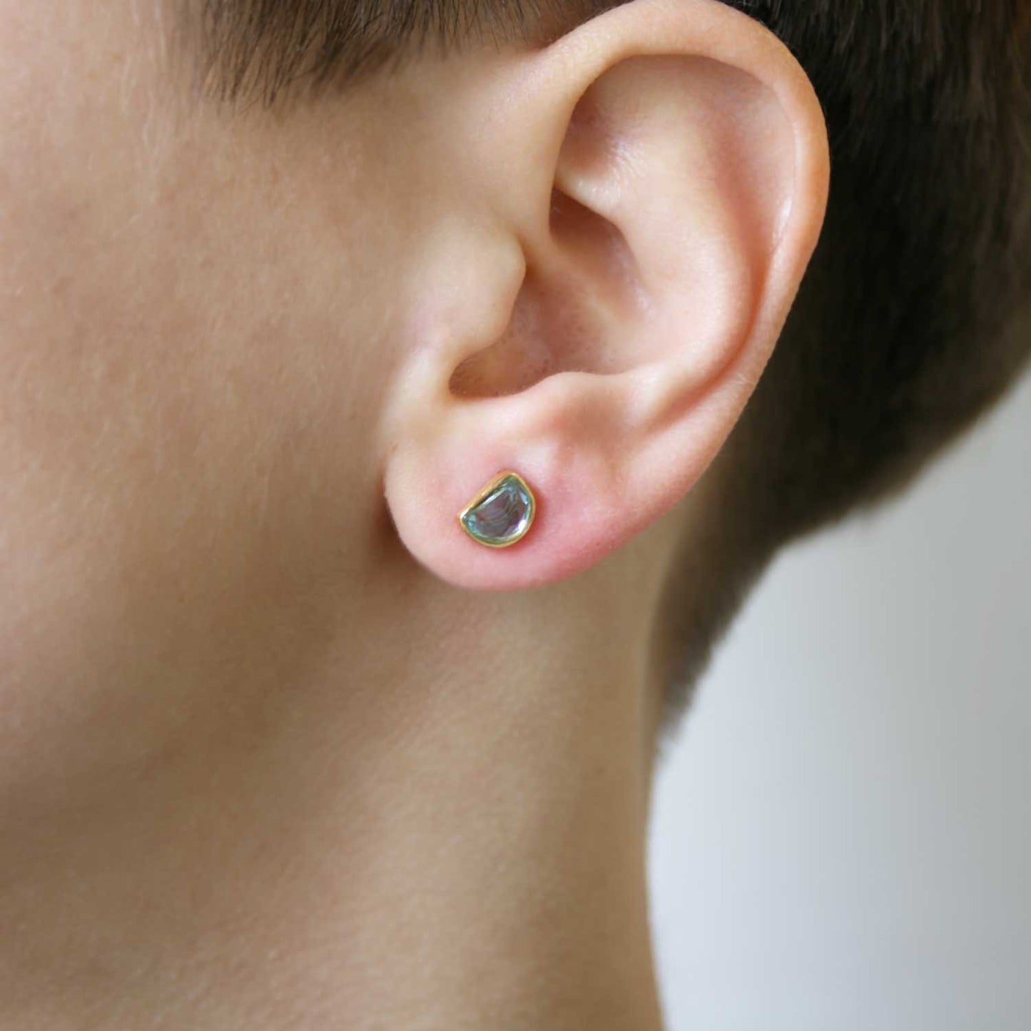 Half Moon Stud Earrings