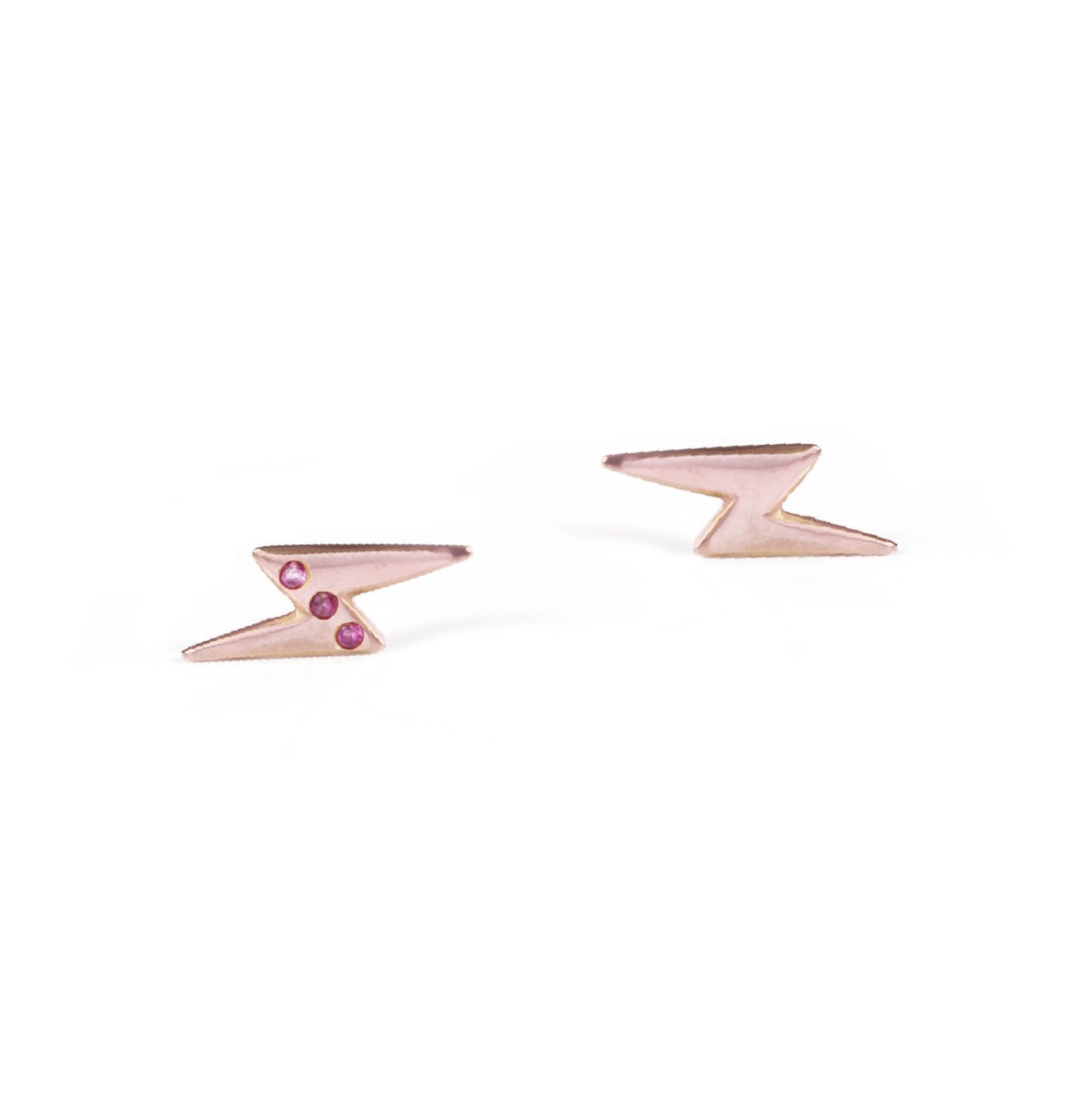 Lightning Stud Earrings (rose gold)