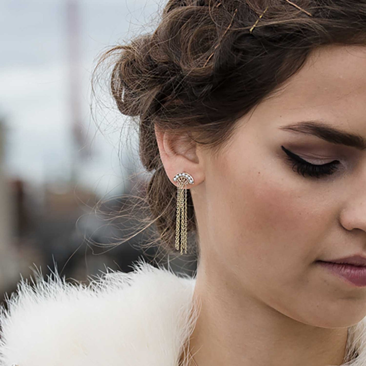 Pearl Rainbow Earrings