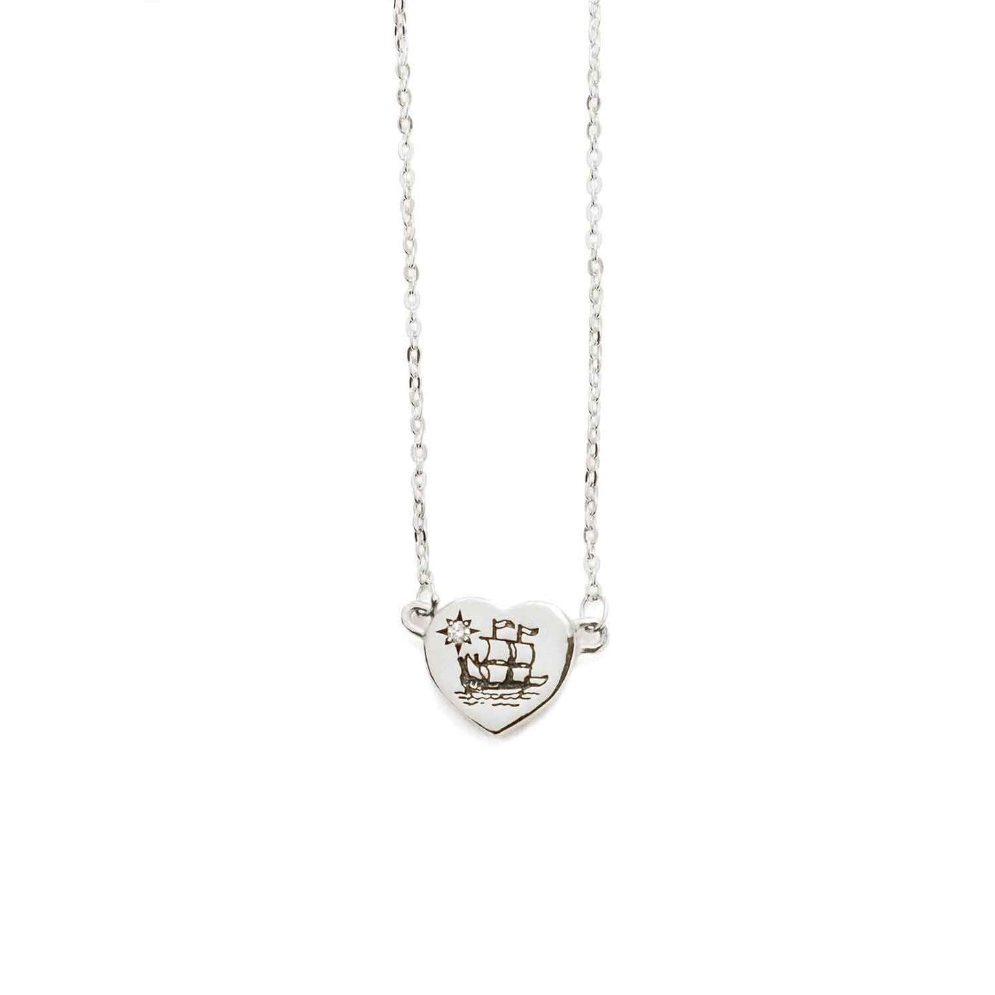 Moonlight ship necklace
